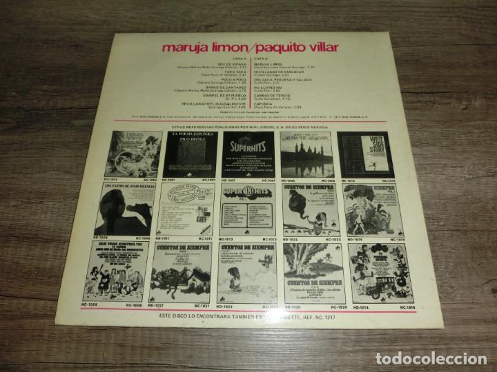 Discos de vinilo: PAQUILLO VILLAR- MARUJA LIMON - Foto 2