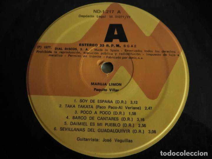 Discos de vinilo: PAQUILLO VILLAR- MARUJA LIMON - Foto 3