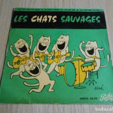 Discos de vinilo: CHATS SAUVAGES, LES, EP, MA P´TITE AMIE EST VACHE + 3, AÑO 1962. Lote 342281593