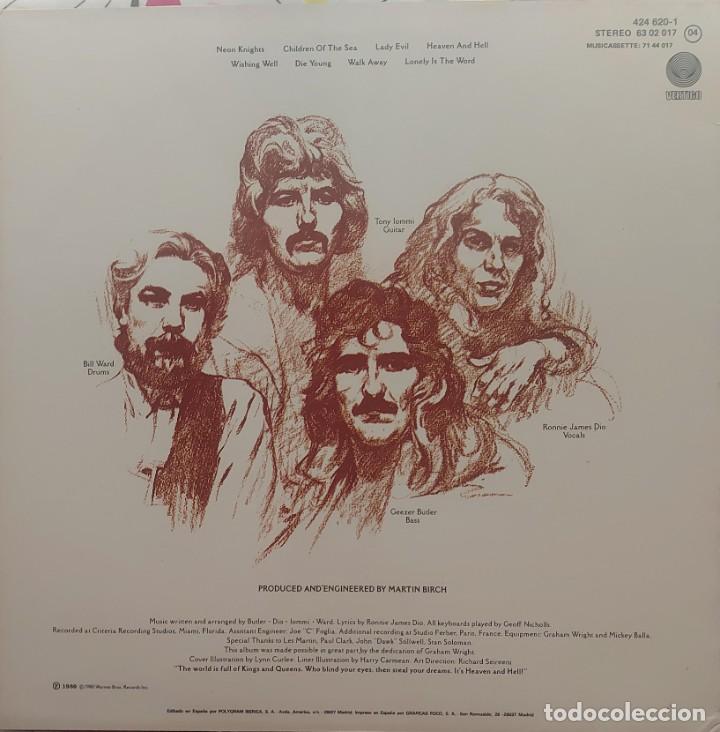 Discos de vinilo: BLACK SABBATH - HEAVEN AND HELL (1980) - Foto 2