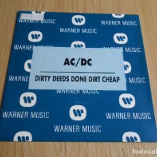 Discos de vinilo: AC / DC, SG, DIRTY DEEDS DONE DIRT CHEAP + 1, AÑO 1992 PROMO. Lote 342383458