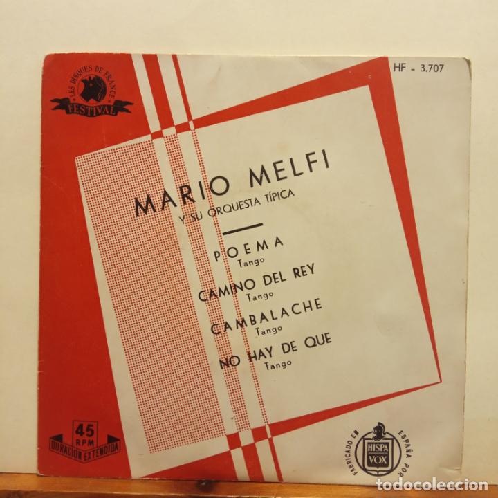 Discos de vinilo: SINGLE. MARIO MELFI Y SU ORQUESTA T&Iacute;PICA. HISPAVOX - Foto 1