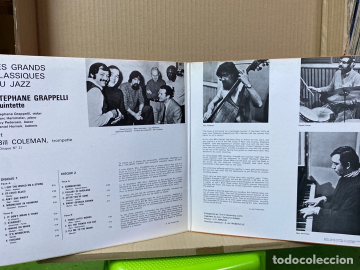 Discos de vinilo: 2xLP ST&Eacute;PHANE GRAPPELLI feat. BILL COLEMAN. LES GRANDS CLASSIQUES DU JAZZ (Gatefold) - Foto 3