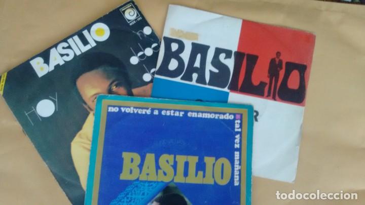 Discos de vinilo: LOTE DE 3 SINGLES (VINILO) DE BASILIO - Foto 1