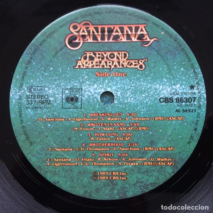 Discos de vinilo: Santana &lrm;&ndash; Beyond Appearances , Holanda 1985 CBS* - Foto 6