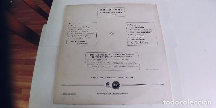 Discos de vinilo: FRANCISCO CANARO Y ORQUESTA-LP VOLUMEN 12 - Foto 2