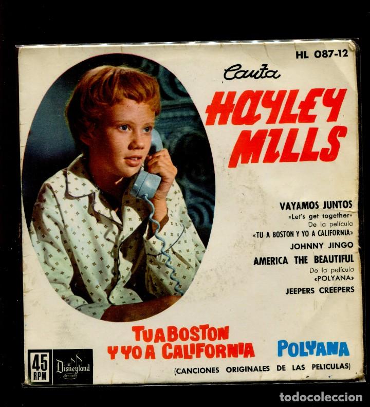 Discos de vinilo: C- Hayley mills. polyana . hispavox 1962. ep - Foto 1