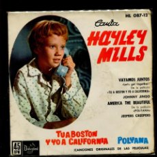 Discos de vinilo: C- HAYLEY MILLS. POLYANA . HISPAVOX 1962. EP