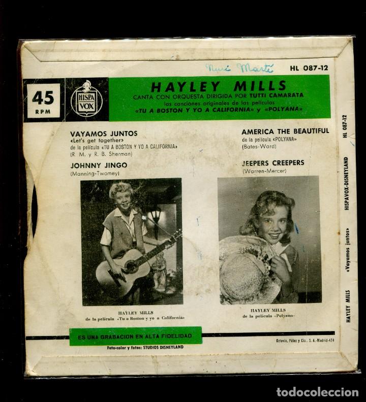 Discos de vinilo: C- Hayley mills. polyana . hispavox 1962. ep - Foto 2