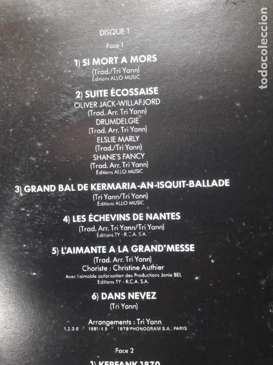 Discos de vinilo: Tri Yann - si mort a mors - Foto 3