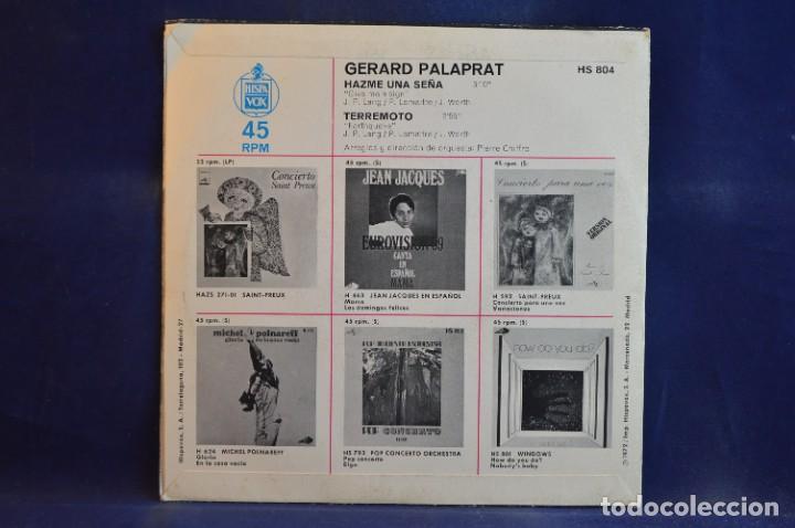 Discos de vinilo: G&Eacute;RARD PALAPRAT - H&Aacute;ZME UNA SE&Ntilde;A - SINGLE - Foto 2