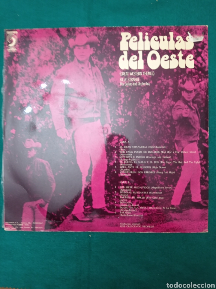 Discos de vinilo: DISCO VINILO LP , PELICULAS DEL OESTE 1973 - Foto 2