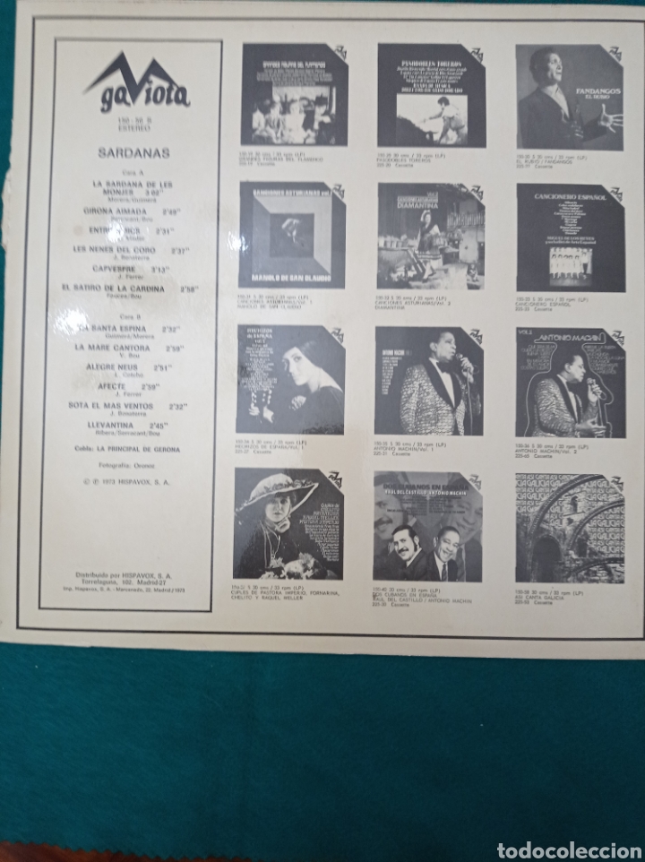 Discos de vinilo: DISCO VINILO LP , SARDANAS , 1973 - Foto 2