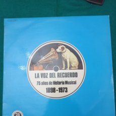 Discos de vinilo: DISCO VINILO LP , LA VOZ DEL RECUERDO 75 AÑOS DE HISTORIA MUSICAL 1898-1973. Lote 342586063