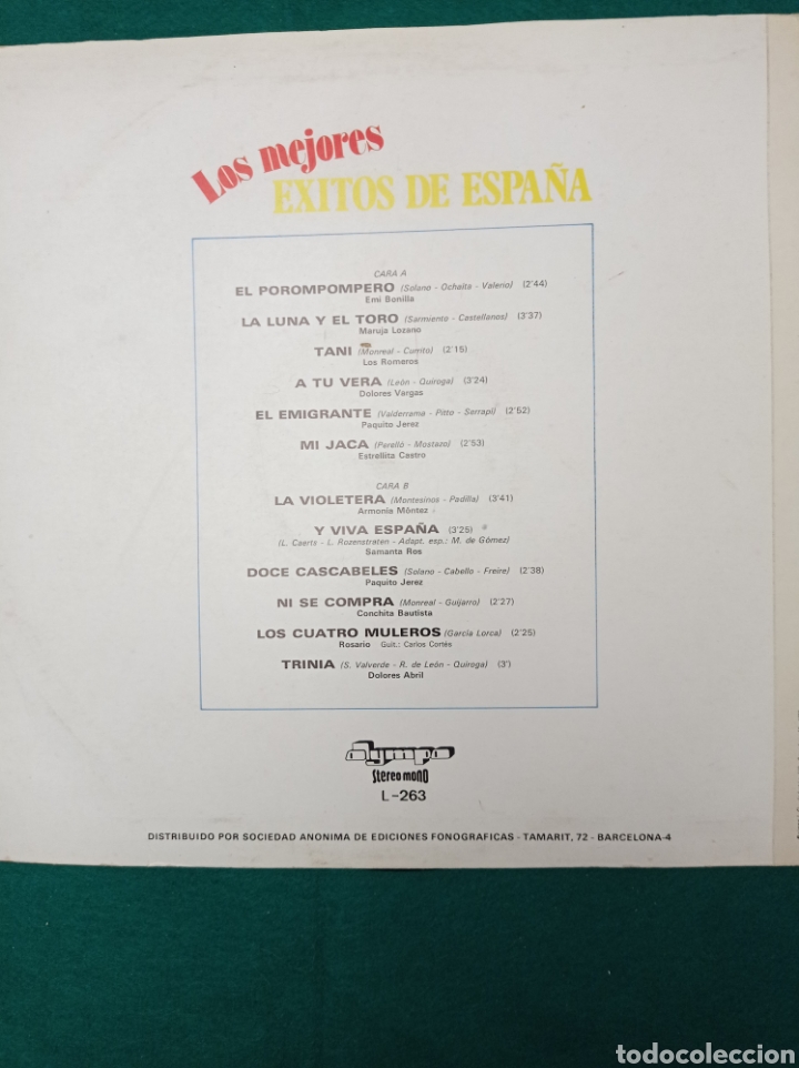 Discos de vinilo: DISCO VINILO LP , LOS MEJORES EXITOS DE ESPA&Ntilde;A , 1974 - Foto 2