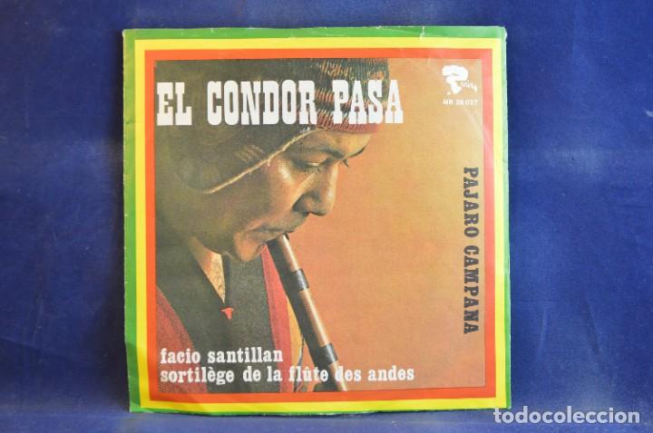 Discos de vinilo: FACIO SANTILLAN - EL CONDOR PASA - SINGLE - Foto 2