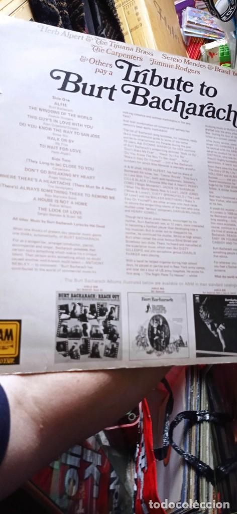 Discos de vinilo: LP TRIBUTE TO BURT BACHARACH 1970 - Foto 2