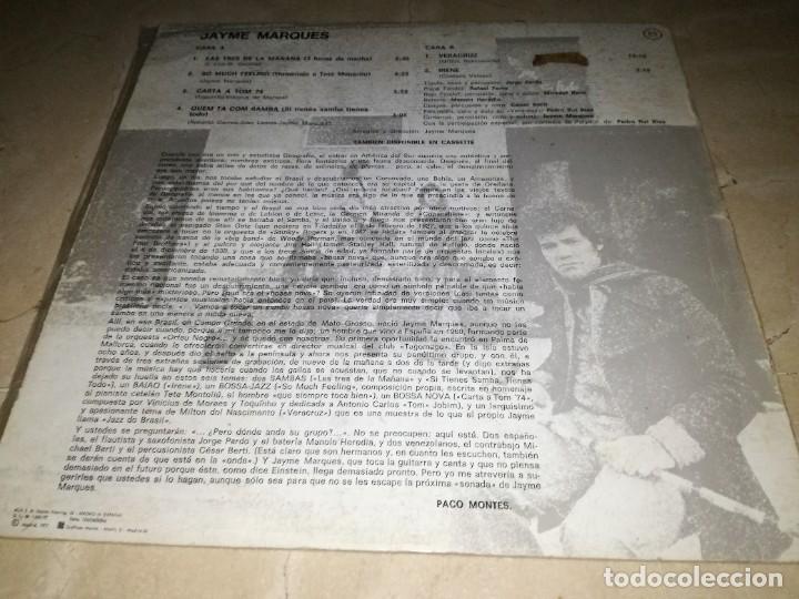 Discos de vinilo: JAYME MARQUES-SO MUCH FEELING-ORIGINAL ESPA&Ntilde;OL 1977 - Foto 2
