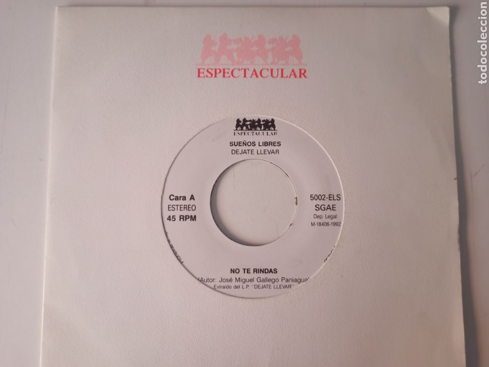 Discos de vinilo: Sue&ntilde;os Libres - D&eacute;jate llevar - Foto 1