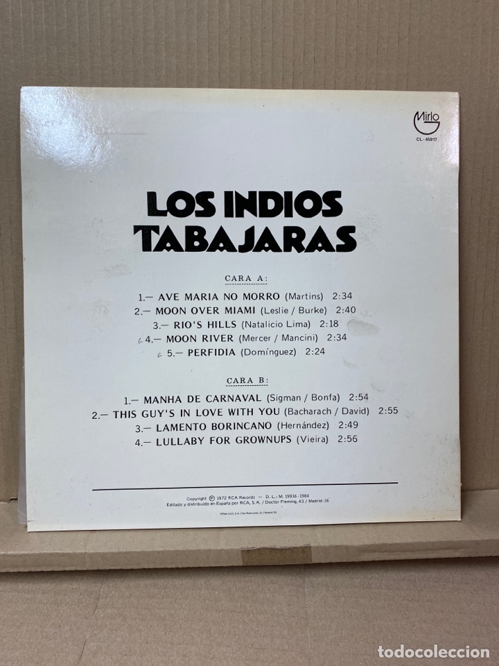 Discos de vinilo: LP LOS INDIOS TABAJARAS. VERSI&Oacute;N ORIGINAL - Foto 2