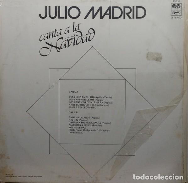 Discos de vinilo: Julio Madrid &lrm;&ndash; Canta A La Navidad - Foto 2