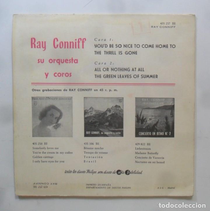 Discos de vinilo: Single - RAY CONNIFF, SU ORQUESTA Y COROS - PHILIPS - 1962 - Foto 2