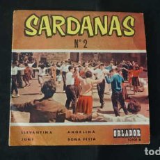Discos de vinilo: EP SINGLE SARDANAS Nº 2 COBLA ORLADOR LLEVANTINA, JUNY, ANGELINA, ORLADOR, 10101 B, AÑO 1967.
