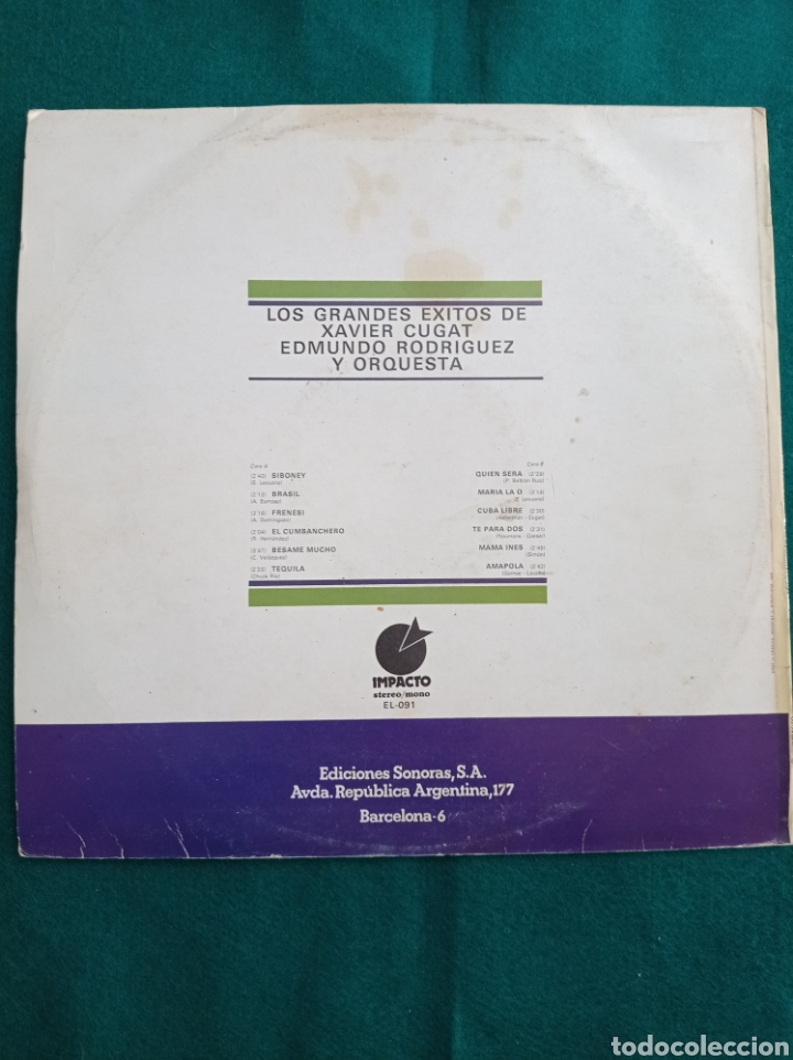 Discos de vinilo: DISCO VINILO LP , LOS GRANDES EXITOS DE XAVIER CUGAT ,1974 - Foto 2