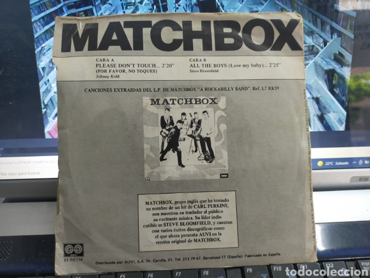 Discos de vinilo: Matchbox single please dont touch Espa&ntilde;a 1981 - Foto 2