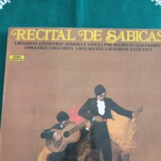 Discos de vinilo: DISCO VINILO LP , RECITAL DE SABICAS ,1972