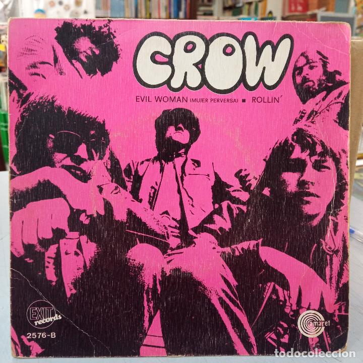 Discos de vinilo: Crow - Evil woman / Rollin - Single sello Exit Records 1970 - Foto 1