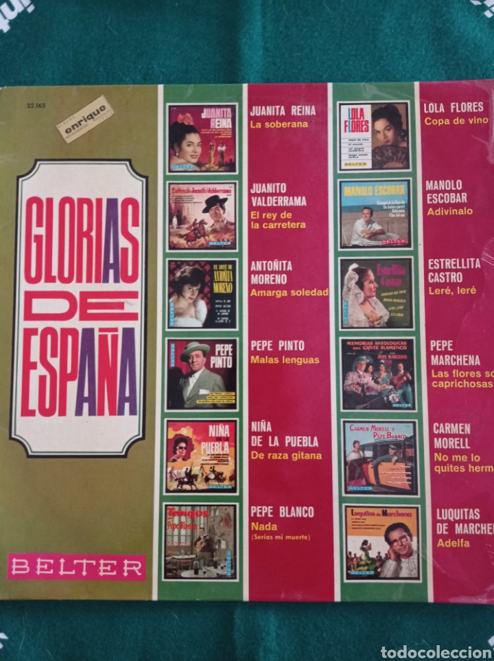 Discos de vinilo: DISCO VINILO LP , GLORIAS DE ESPA&Ntilde;A , 1967 - Foto 1