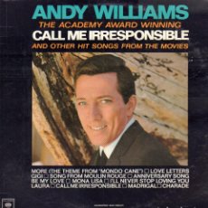 Discos de vinil: ANDY WILLIAMS - CALL ME IRRESPONSIBLE / LP COLUMBIA (U.S.A.) RF-12993. Lote 343315283