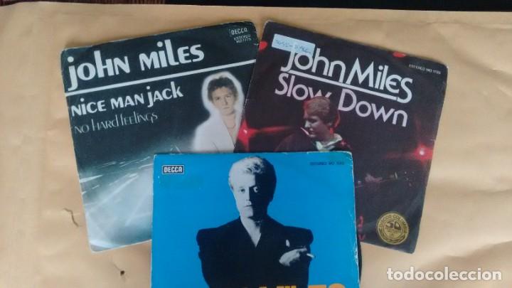 Discos de vinilo: LOTE DE 3 SINGLES ( VINILO) DE JOHN MILES - Foto 1