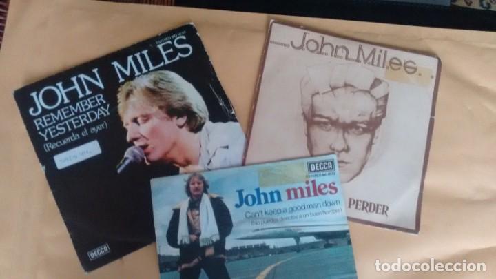 Discos de vinilo: LOTE DE 3 SINGLES ( VINILO) DE JOHN MILES - Foto 1