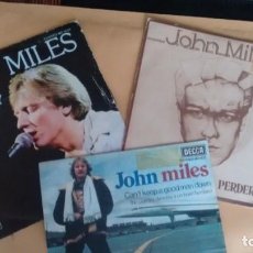 Discos de vinilo: LOTE DE 3 SINGLES ( VINILO) DE JOHN MILES