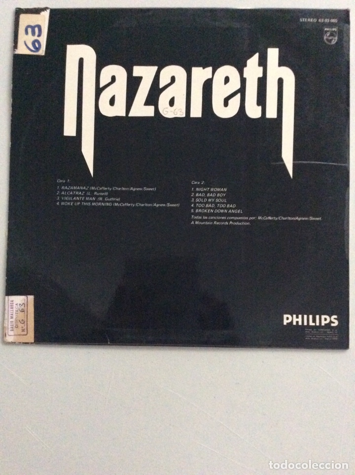 Discos de vinilo: Nazareth. Razamanaz. - Foto 2