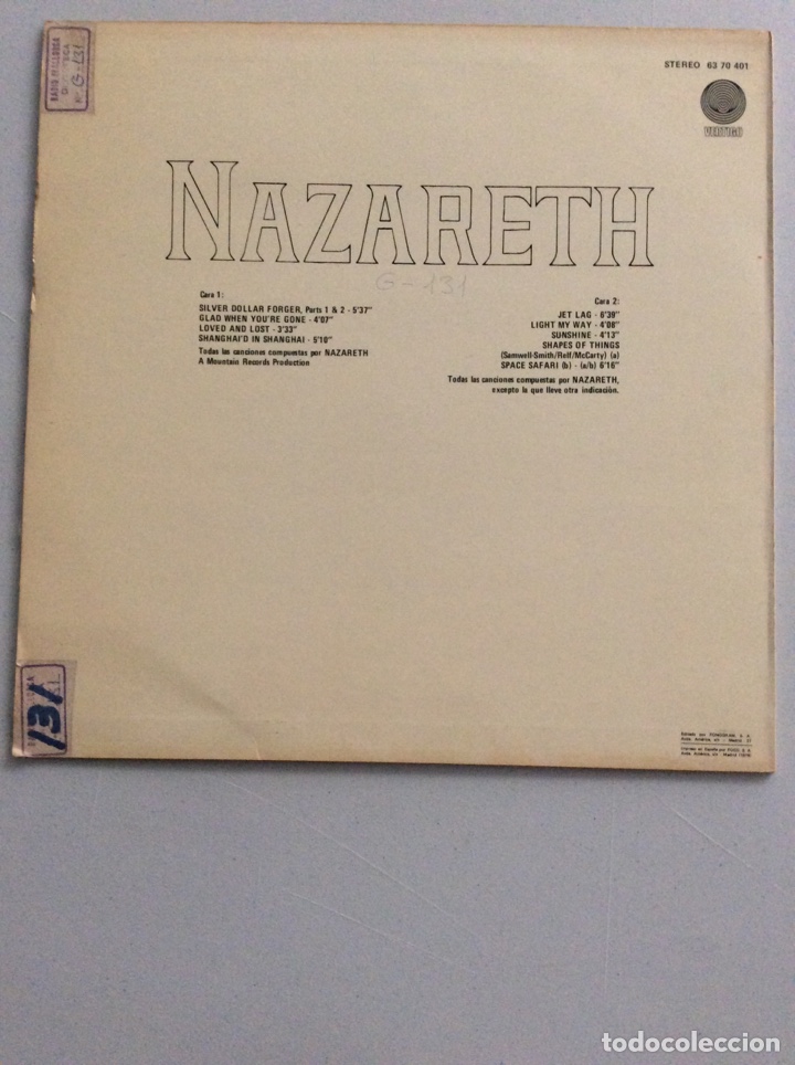 Discos de vinilo: Nazareth. Rampant. - Foto 2