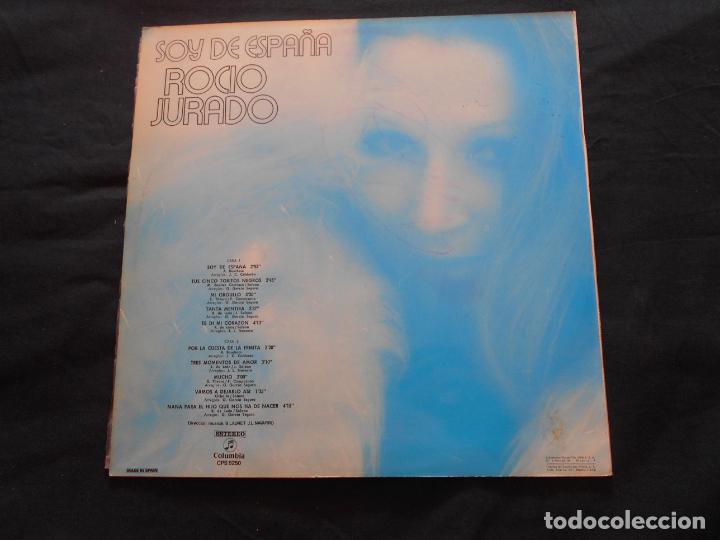 Discos de vinilo: LP ROCIO JURADO SOY DE ESPA&Ntilde;A + 9 - Foto 2