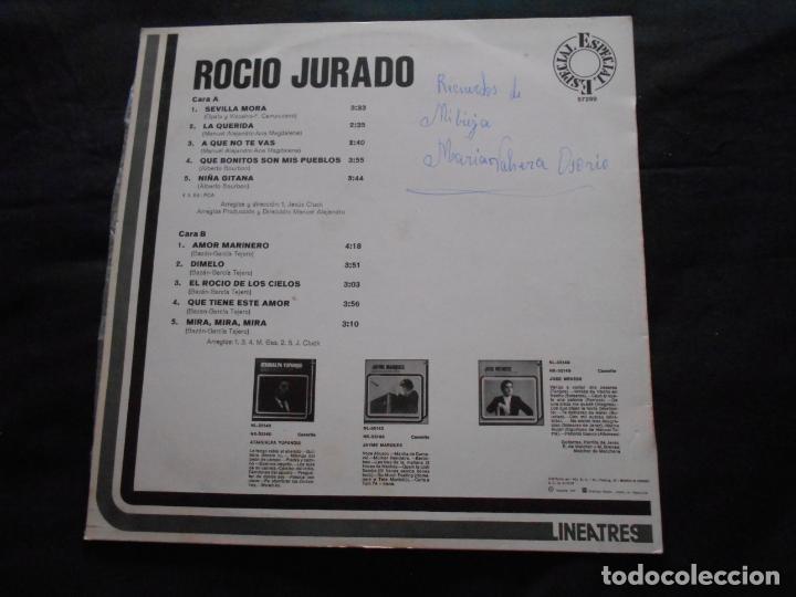 Discos de vinilo: LP ROCIO JURADO // SEVILLA MORA - Foto 2