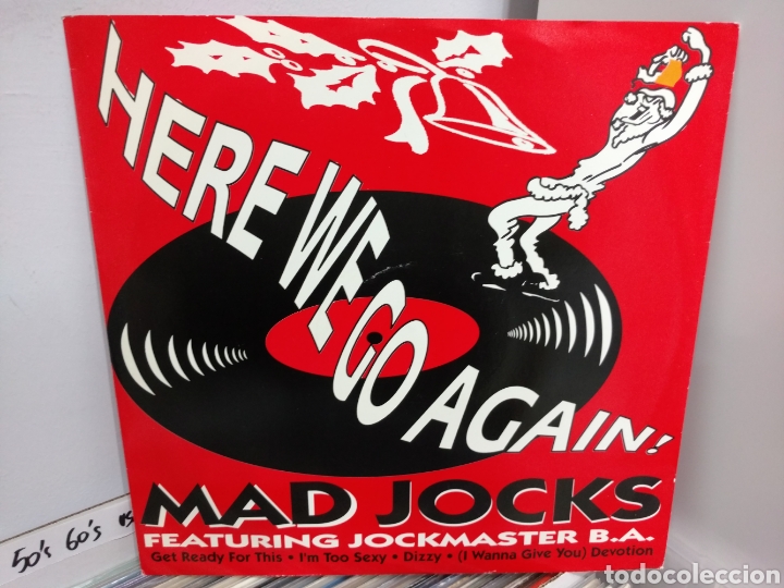 Discos de vinilo: Mad Jocks Featuring Jockmaster B.A. - Here We Go Again! (12&rdquo;) - Foto 1