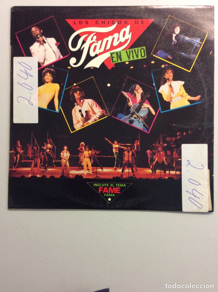 Discos de vinil: Los chicos de Fama en vivo.