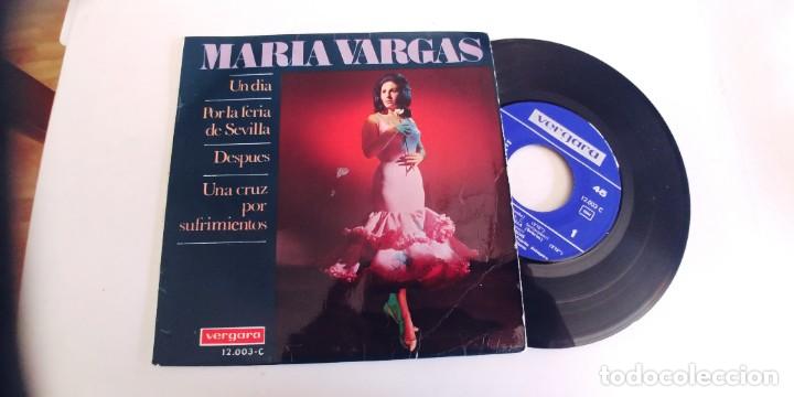 Discos de vinilo: MARIA VARGAS-EP UN DIA +3 - Foto 1