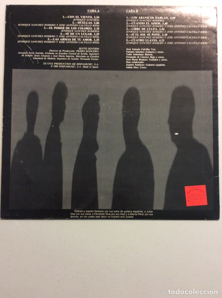 Discos de vinilo: Sexto Sentido. Con el viento. - Foto 2