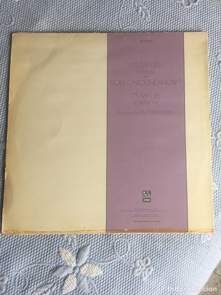 Discos de vinilo: Talk Talk - It&rsquo;s my Life / maxi - Foto 2