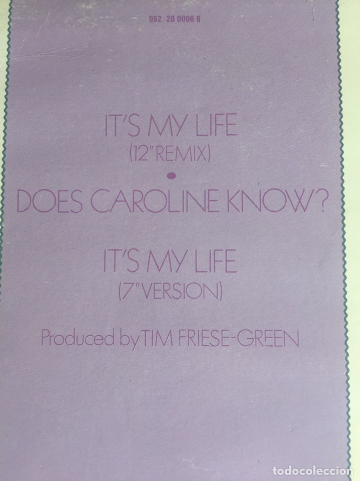 Discos de vinilo: Talk Talk - It&rsquo;s my Life / maxi - Foto 3