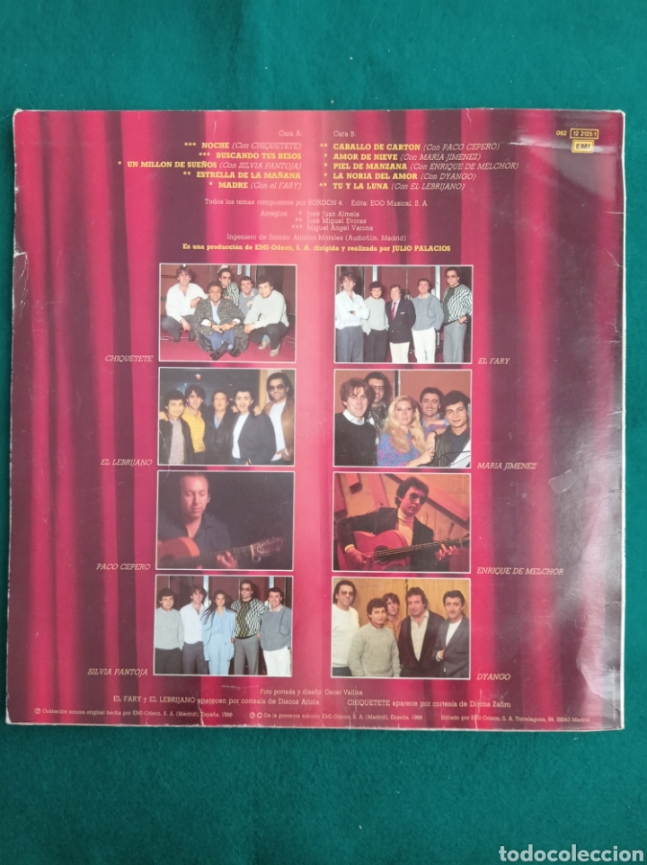 Discos de vinilo: DISCO VINILO LP , BORDON 4 , CABALLO DE CARTON 1986 - Foto 2