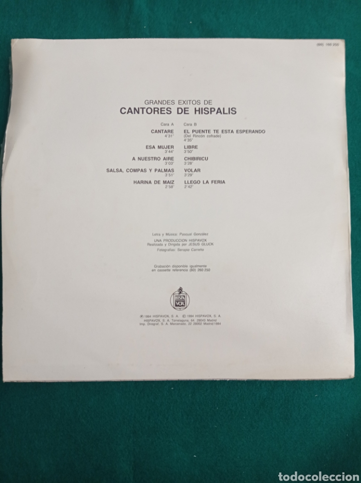 Discos de vinilo: DISCO VINILO LP , CANTORES DE HISPALIS , 1984 - Foto 2