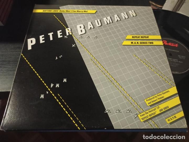 Discos de vinilo: PETER BAUMANN - REPEAT REPEAT - MAXI USA PORTRAIT 1982 - NEW WAVE SYNTH POP - Foto 1