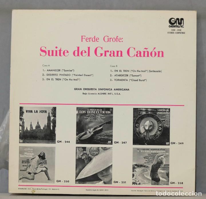 Discos de vinilo: LP. Ferde Grofe. Suite Del Gran Ca&ntilde;&oacute;n - Foto 2